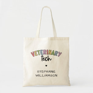 Custom Name Veterinary Tech   Vet Technician Tote Bag