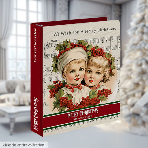 Custom Name Victorian Kids Christmas Memory Binder
