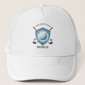 Custom Name Vintage Crest Golf Cap