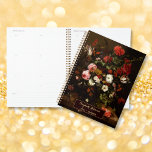 Custom Name Vintage Floral Art Gold Monogram 2026 Planner<br><div class="desc">Custom, personalized, beautiful, elegant faux gold script typography font, vintage art / flowers / floral art lovers', weekly & monthly panner featuring a vintage intricate detailed painting, by Abraham van Beyeren, of flowers still life with a timepiece. To customize, simply type in your name / monogram / initials, and the...</div>