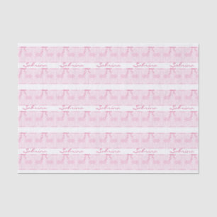 CUSTOM NAME Vintage Lace Girl Baby Shower Tissue Paper