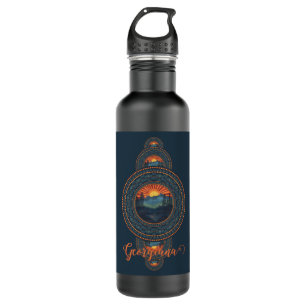 Custom Name Vintage Wilderness Ornamental Mandala 710 Ml Water Bottle