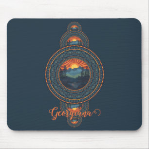 Custom Name Vintage Wilderness Ornamental Mandala Mouse Pad