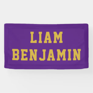 Custom Name Wall Art Personalized Nursery Purple Banner