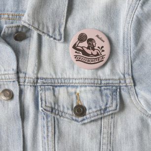 Custom Name Water Polo 2 Inch Round Button