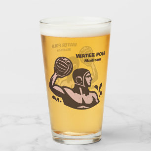 Custom Name Water Polo Glass