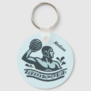 Custom Name Water Polo Keychain