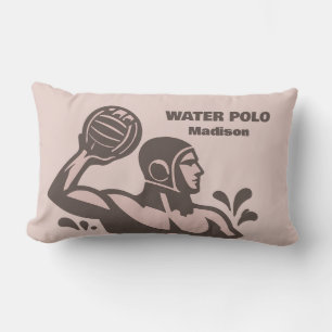 Custom Name Water Polo Lumbar Pillow