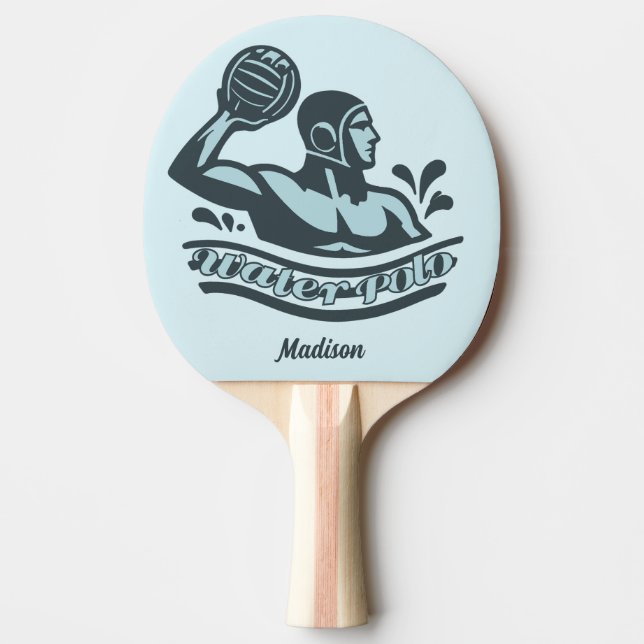 Custom Name Water Polo Ping Pong Paddle (Front)
