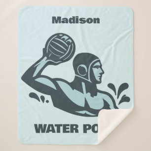 Custom Name Water Polo Sherpa Blanket