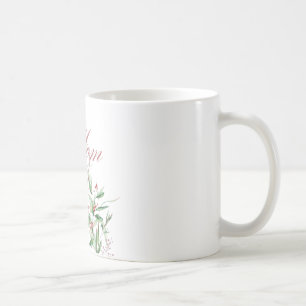 Custom Name Watercolor Greenery Mom Classic Mug