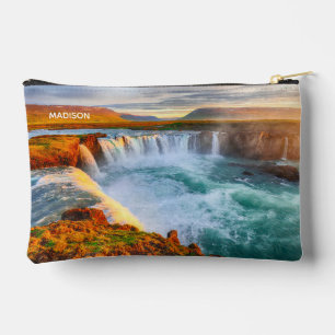 Custom Name Waterfalls of Iceland Accessory Pouch