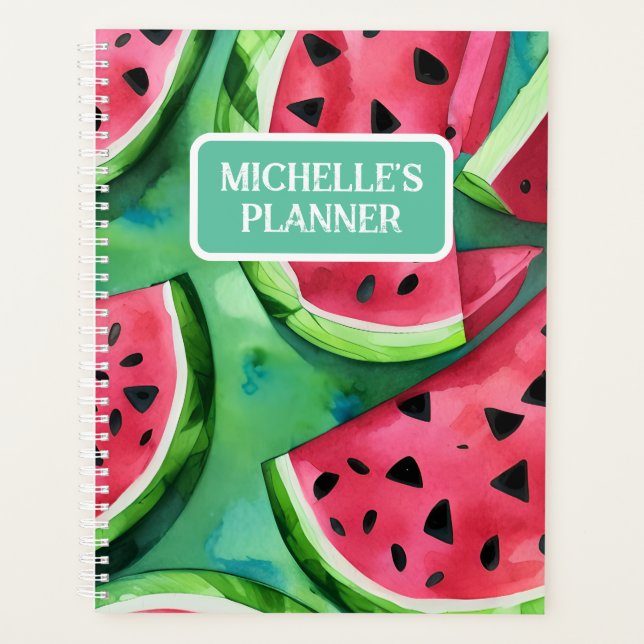 Custom Name Watermelon Planner (Front)