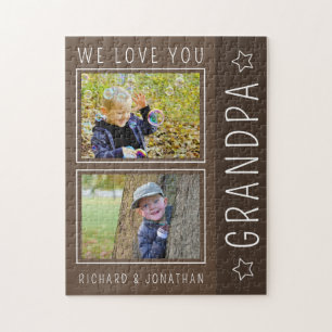 Custom Name "We Love You Grandpa" Photo Puzzle