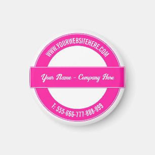 Custom Name Website Phone Info Colours Magnet