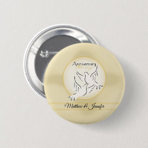Custom Name, Wedding Anniversary Blessings 2 Inch Round Button