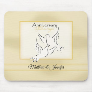 Custom Name, Wedding Anniversary Blessings Mouse Pad