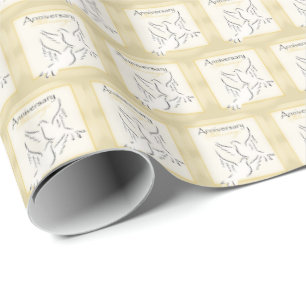 Custom Name, Wedding Anniversary Blessings Wrapping Paper