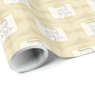 Custom Name, Wedding Anniversary Blessings Wrapping Paper