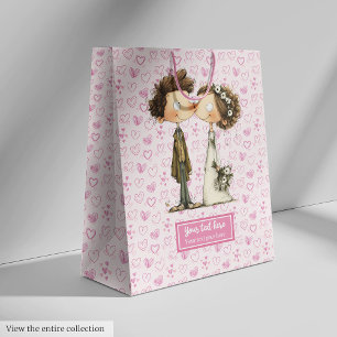 Custom Name Wedding Gift Bag Quirky Design