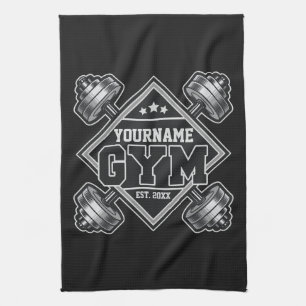 Custom NAME Weightlifting Home Crossfit Gym Kitchen Towel