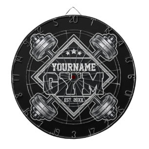 Custom NAME Weightlifting Home Crossfit Gym Throw  Dartboard