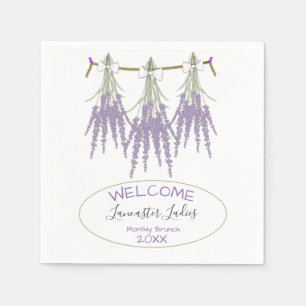 Custom Name Welcome Dried Lavender Bundles Brunch  Napkin