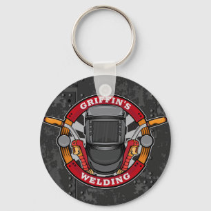 Custom NAME Welder Metal Fabricator Welding Shop Keychain