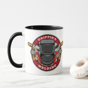 Custom NAME Welder Metal Fabricator Welding Shop Mug