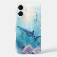 Custom Name Whale Shark Ocean Coral Reef
