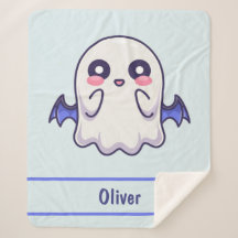 Custom Name Whimsical Blue Ghost Spooky