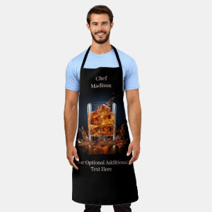 Custom Name Whiskey On The Rocks Apron