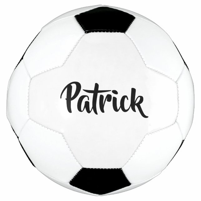 Custom name white plain soccer ball (Front)