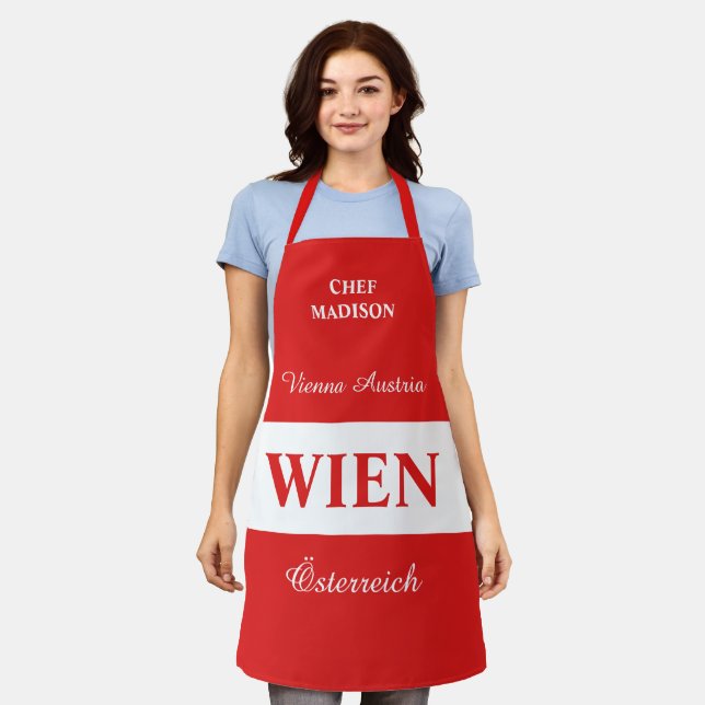 Custom name Wien - Vienna Apron (Worn)