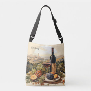 Custom Name Wine Lover's Crossbody Bag