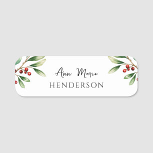 Custom Name Winter Christmas  Name Tag