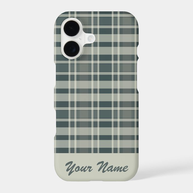 Custom name winter fabric Monochrome Check Pattern (Back)