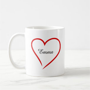 Custom Name with Heart –  Valentine's Day  Coffee Mug