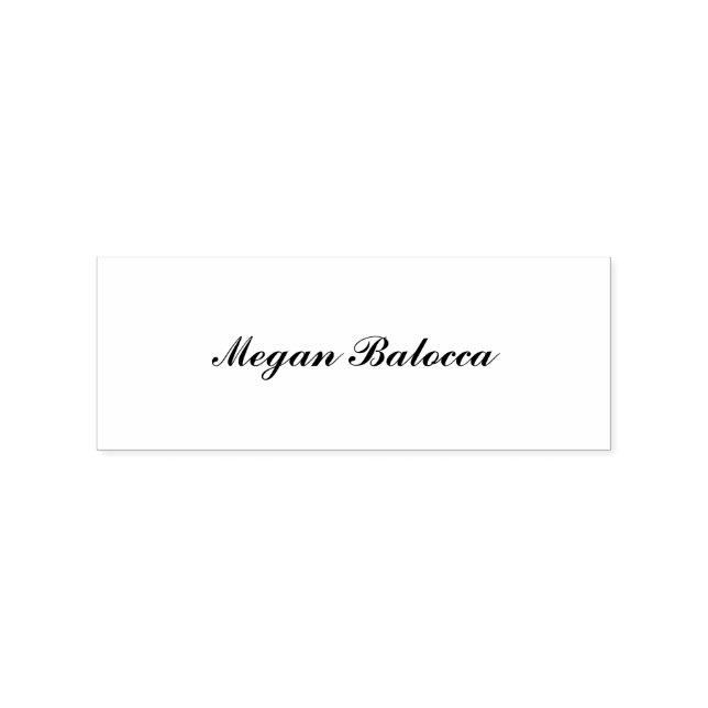 Custom Name Wood Rubber Stamp 1 x 2.5 Inch (Stamped)