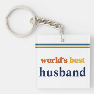 Custom Name World’s Best Husband Personalized Gift Keychain