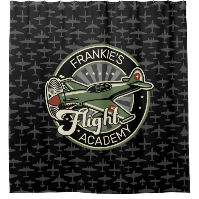 Custom NAME WWII Military Fighter War Plane Retro (Front)