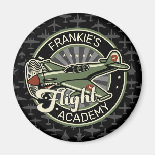Custom NAME WWII Military Fighter War Plane Retro Magnet