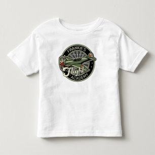 Custom NAME WWII Military Fighter War Plane Retro Toddler T-shirt