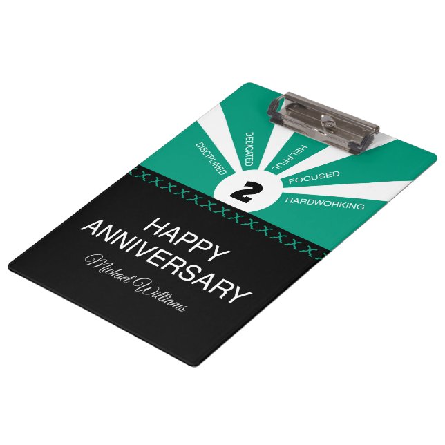 Custom Name & Year, Employee Anniversary Clipboard (Angled)
