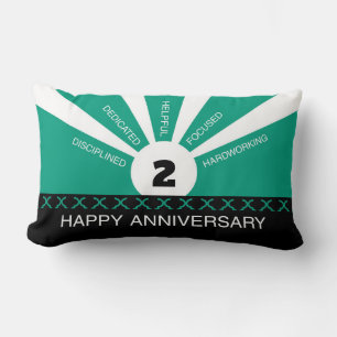 Custom Name & Year, Employee Anniversary Lumbar Pillow