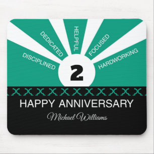 Custom Name & Year, Employee Anniversary Mouse Pad