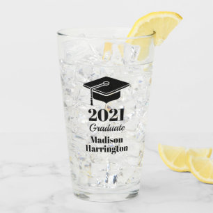 Custom name & year Graduation Glass