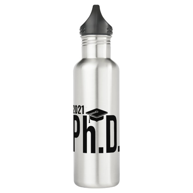 Custom name & year Ph.D. 710 Ml Water Bottle (Left)