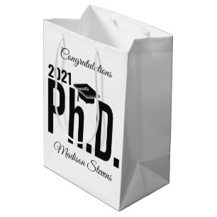 Custom name & year Ph.D. Medium Gift Bag