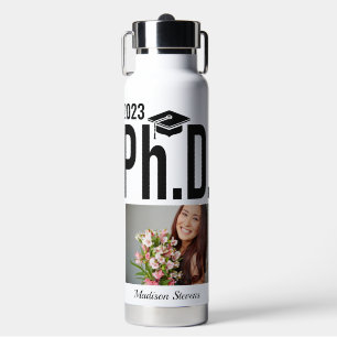 Custom name, year & photo water bottle